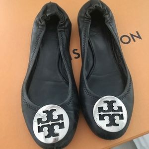 Tory Burch Black Minnie Ballet Flats - 6.5